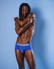 sexy man wearing a pair of men trunks underwear with a big pouch and bulge