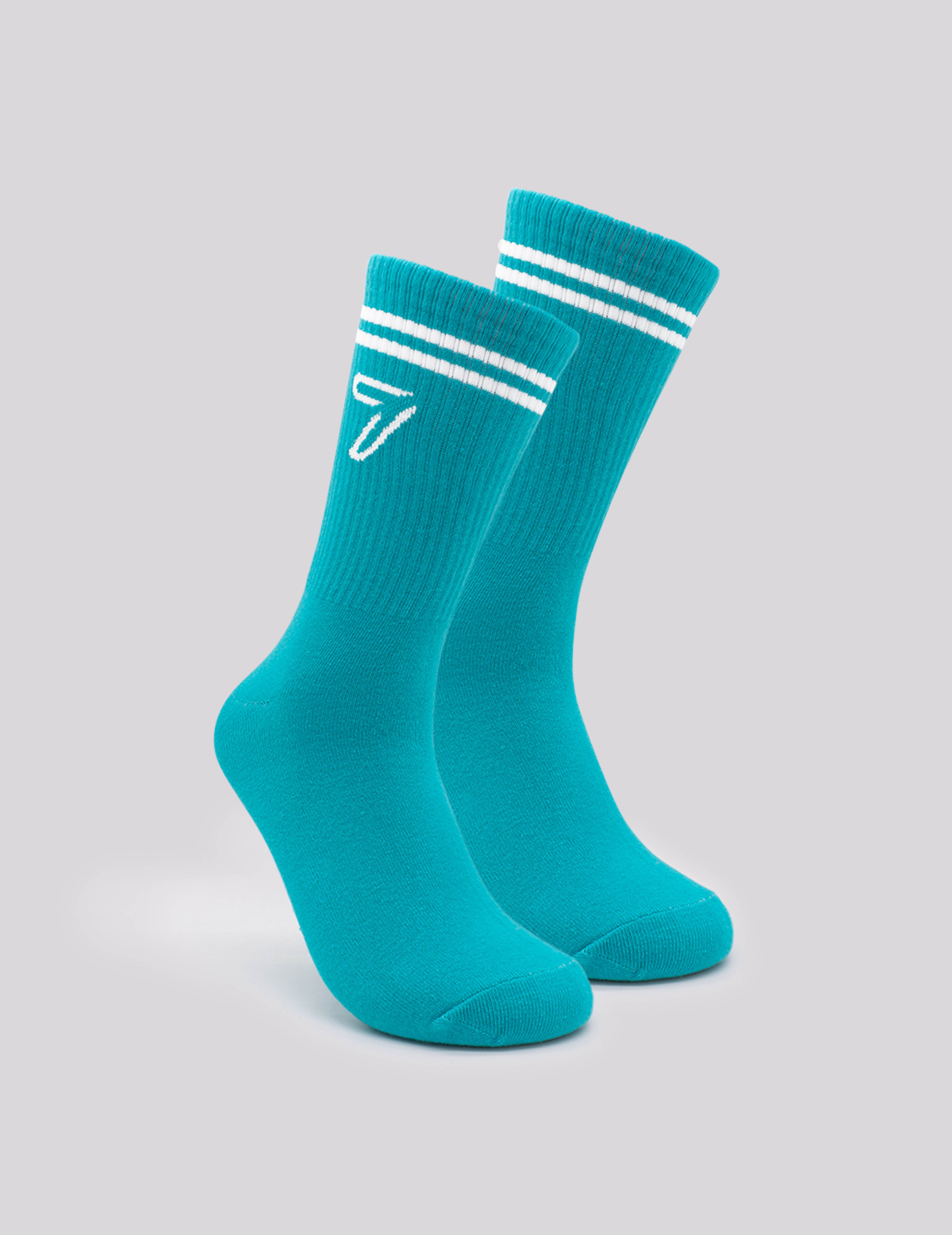 Men crew socks in green