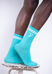 Men crew socks in green