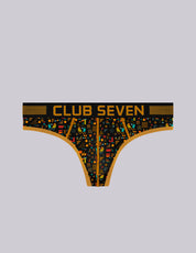 Men's print thongs underwear with a big pouch