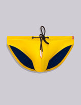 Coral Yellow Swim Briefs