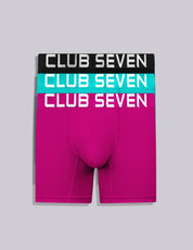 Blue boxer briefs bundle men underwear with 'CLUB SEVEN' branding for men with big penis and well-endowed