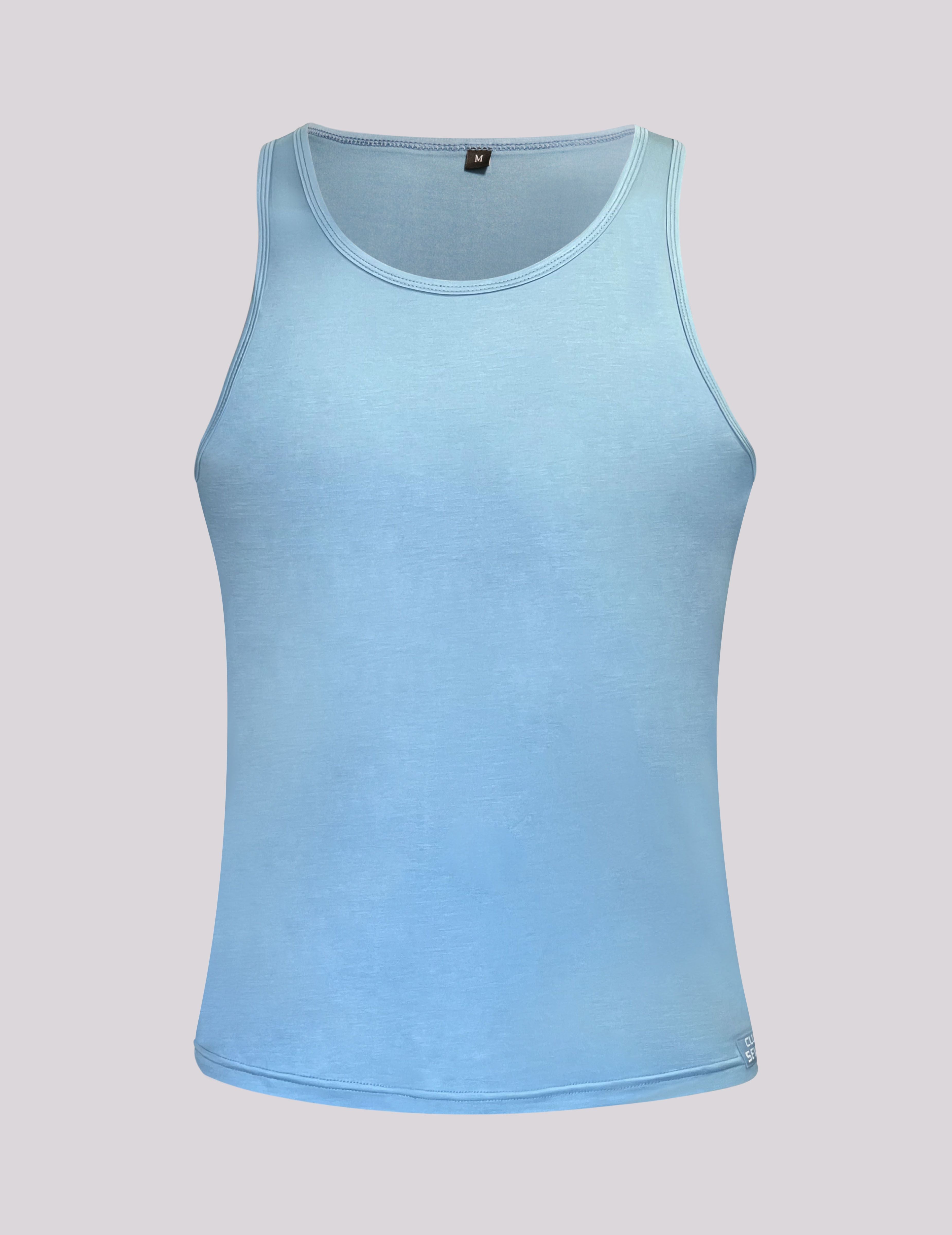 Mens blue vest on sale top