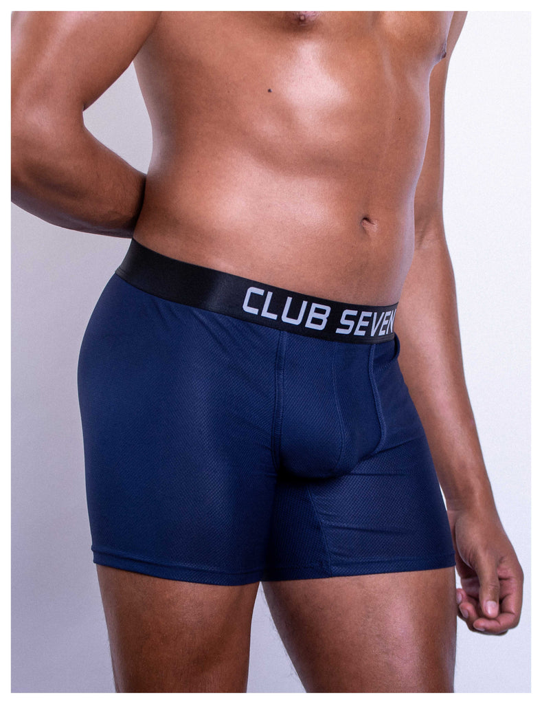 Mens Boxers shorts: Defined Crotch - Blue - Bulge boxer shorts briefs Club Seven Menswear