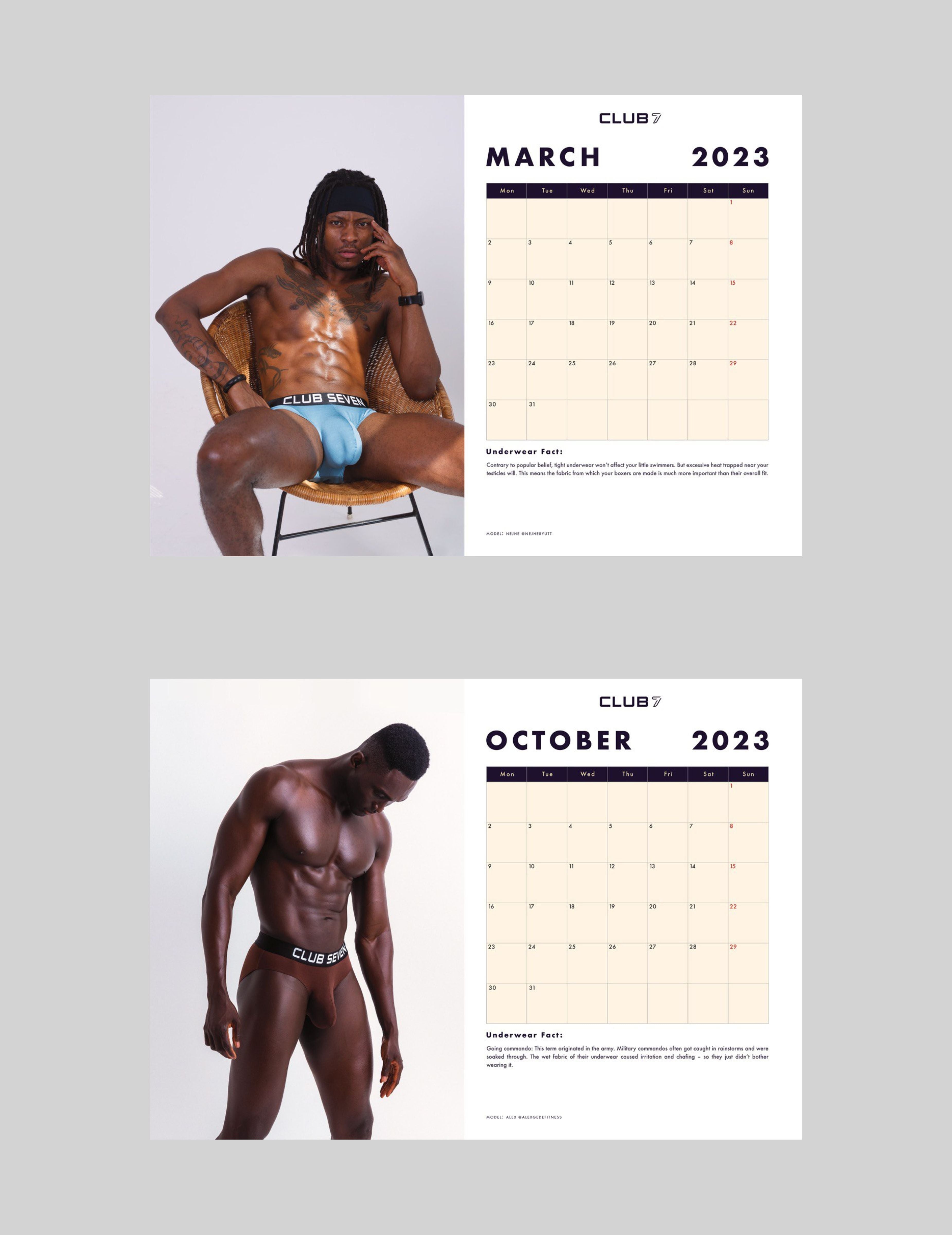 Underwear 2023 Wall Calendar