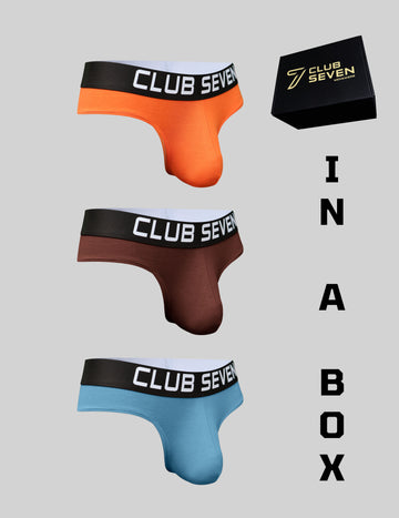 men modal fabric underwear briefs - underwear in a box - Mens boxes - footballer in underwear - Club Seven Menswear - gay men underwear thongs - men bulge underwear